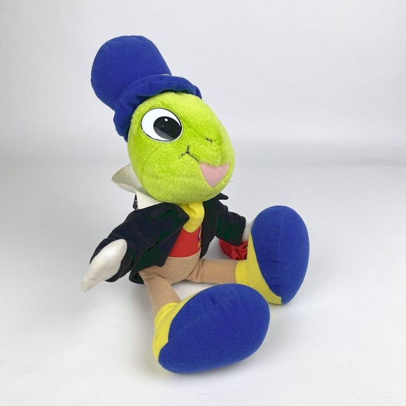 Vintage 1992 Mattel 15" Jiminy Cricket Stuffed Plush Toy w/ Umbrella Pinocchio - Picture 2 of 12